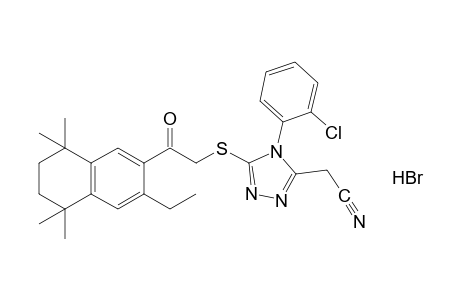 4-(o-chlorophenyl)-5-{[(3-ethyl-5,6,7,8-tetrahydro-5,5,8,8-tetramethyl-2-naphthoyl)methyl]thio}-4H-1,2,4-triazole-3-acetonitrile, monohydrobromide