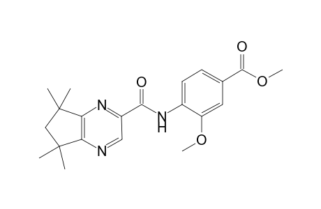 Methyl 3-methoxy-4-[(5,6-(1,1,3,3-tetramethylcyclopentano)-2-pyrazinyl)carboxamido]benzoate