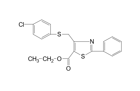 4-{[(p-chlorophenyl)thio]methyl}-2-phenyl-5-thiazolecarboxylic acid