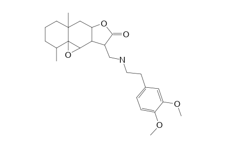 2H-benzo[f]oxireno[2,3-e]benzofuran-8(9H)-one, 9-[[[2-(3,4-dimethoxyphenyl)ethyl]amino]methyl]octahydro-2,5a-dimethyl-