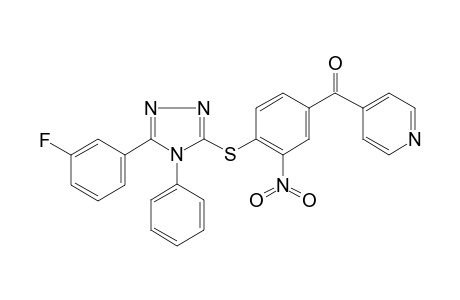 (4-{[5-(3-fluorophenyl)-4-phenyl-4H-1,2,4-triazol-3-yl]sulfanyl}-3-nitrophenyl)(4-pyridinyl)methanone