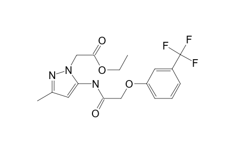 1H-Pyrazole-1-acetic acid, 3-methyl-5-[[2-[3-(trifluoromethyl)phenoxy]acetyl]amino]-, ethyl ester