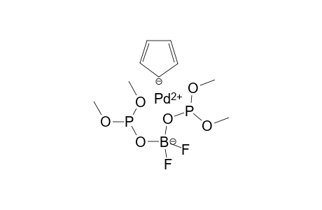 palladium(II) bis((dimethoxyphosphaneyl)oxy)difluoroborate cyclopenta-2,4-dien-1-ide