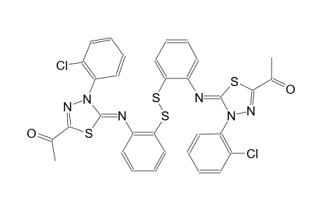 BIS-[2-(5-ACETYL-3-ORTHOCHLOROPHENYL-1,3,4-THIADIAZOL-2-YLIDENEAMINO)-PHENYL]-DISULFIDE