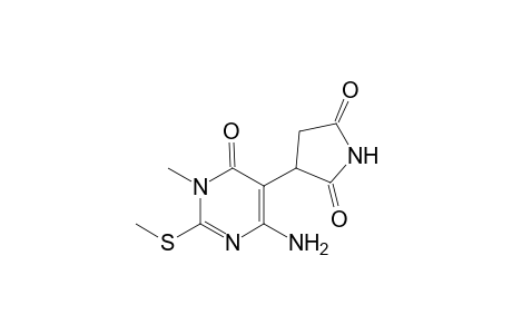 3-(4-amino-1-methyl-2-methylsulfanyl-6-oxo-pyrimidin-5-yl)pyrrolidine-2,5-dione