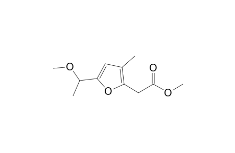 3-Methyl-5-(1-methoxyethyl)furan-2-acetic acid methyl ester