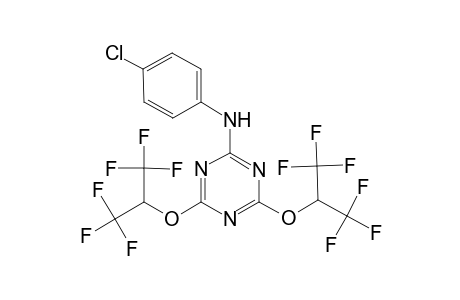 N-(4-chlorophenyl)-4,6-bis[2,2,2-trifluoro-1-(trifluoromethyl)ethoxy]-1,3,5-triazin-2-amine