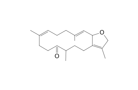 (3Z,6E,10E,14E)-3,6,10,14-tetramethyl-2,4,5,8,9,12,13,15a-octahydrocyclotetradeca(b)furyl-7-one