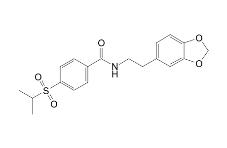 p-(isopropylsulfonyl)-N-[(3,4-(methylenedioxy)phenethyl]benzamide