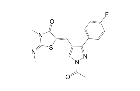 4-thiazolidinone, 5-[[1-acetyl-3-(4-fluorophenyl)-1H-pyrazol-4-yl]methylene]-3-methyl-2-[(Z)-methylimino]-, (2Z,5Z)-