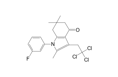 1-(3-Fluoro-phenyl)-2,6,6-trimethyl-3-(2,2,2-trichloro-ethyl)-1,5,6,7-tetrahydro-indol-4-one