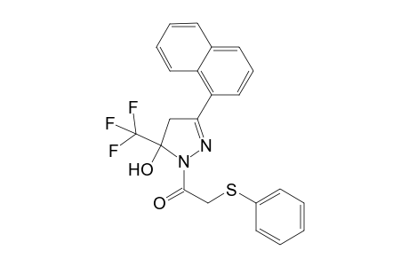 5-Trifluoromethyl-5-hydroxy-4,5-dihydro-3-(1-naphthyl)-1H-1-(thiophenoxyacetyl)pyrazole