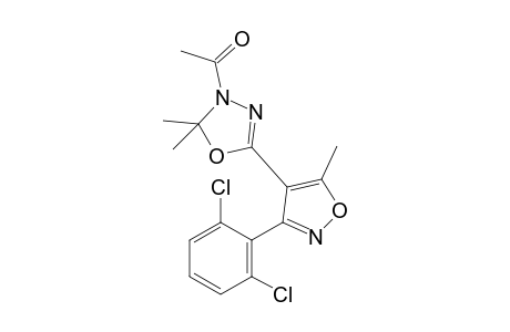 2-[3-(2,6-dichlorophenyl)-5-methyl-4-isoxazolyl]-5,5-dimethyl-deltasquare-1,3,4-oxadiazolin-4-yl methyl ketone