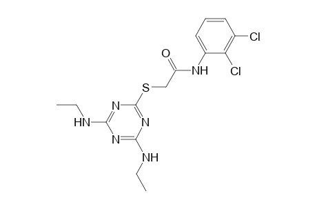 2-{[4,6-bis(ethylamino)-1,3,5-triazin-2-yl]sulfanyl}-N-(2,3-dichlorophenyl)acetamide