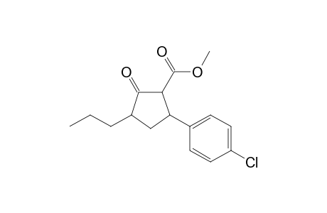 Methyl 2-oxo-5-(4-chlorophenyl)-3-propylcyclopentanecarboxylate