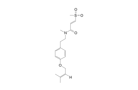 S-TRANS-METHYLDAMBULLIN;S-CIS-(E)-3-(METHYLSULPHONYL)-PROPENOIC-ACID-N-METHYL-PARA-(3-METHYL-2-BUTENYLOXY)-PHENETHYLAMIDE