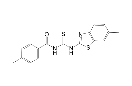 N-(6-Methyl-1,3-benzothiazol-2-yl)-N'-(4-methylbenzoyl)thiourea