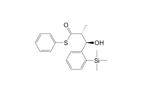 S-Phenyl (2R*,3R*)-3-Hydroxy-2-methyl-3-[2-(trimethylsilyl)phenyl]propanethioate