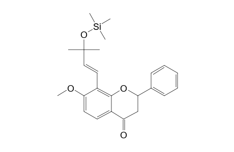 8-[(E)-3-Hydroxy-3-methylbut-1-enyl]-7-methoxy-2-phenyl-2,3-dihydrochromen-4-one, tms