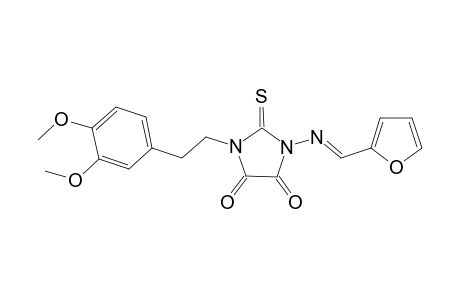 1-[2-(3,4-Dimethoxy-phenyl)-ethyl]-3-{[1-furan-2-yl-meth-(E)-ylidene]-amino}-2-thioxo-imidazolidine-4,5-dione