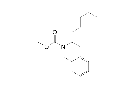 Carbonic acid, monoamide, N-benzyl-N-(2-heptyl)-, methyl ester