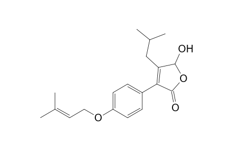 ANTROCINNAMOMIN_D;2-HYDROXY-3-ISOBUTYL-4-[4-(3-METHYLBUT-2-ENYLOXY)-PHENYL]-2-H-FURAN-5-ONE