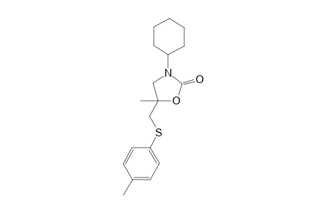 3-Cyclohexyl-5-methyl-5-(p-methylphenyl)thiomethyl-oxazolidin-2-one