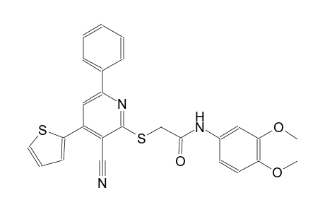 2-{[3-cyano-6-phenyl-4-(2-thienyl)-2-pyridinyl]sulfanyl}-N-(3,4-dimethoxyphenyl)acetamide