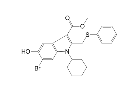 6-Bromo-1-cyclohexyl-5-hydroxy-2-[(phenylthio)methyl]-3-indolecarboxylic acid ethyl ester