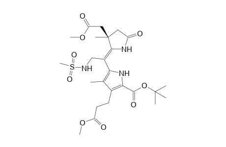 5-[(1Z)-1-[(3R)-5-keto-3-(2-keto-2-methoxy-ethyl)-3-methyl-pyrrolidin-2-ylidene]-2-(methanesulfonamido)ethyl]-3-(3-keto-3-methoxy-propyl)-4-methyl-1H-pyrrole-2-carboxylic acid tert-butyl ester