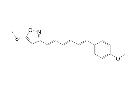 3-[(1E,3E,5E)-6-(4-methoxyphenyl)hexa-1,3,5-trienyl]-5-(methylthio)isoxazole