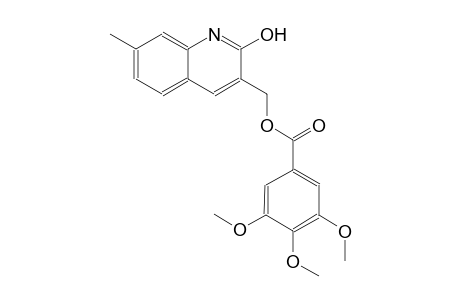 (2-hydroxy-7-methyl-3-quinolinyl)methyl 3,4,5-trimethoxybenzoate