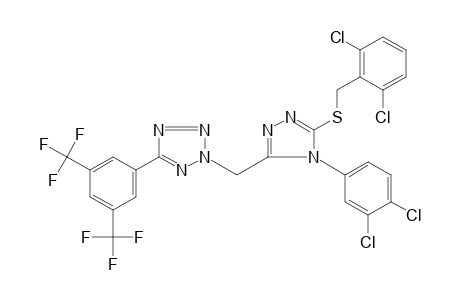 2-{{5-[(2,6-dichlorobenzyl)thio]-4-(3,4-dichlorophenyl)-4H-1,2,4-triazol-3-yl}methyl}-5-(alpha,alpha,alpha,alpha',lapha',alpha'-hexafluoro-3,5-xylyl)-2H-tetrazole