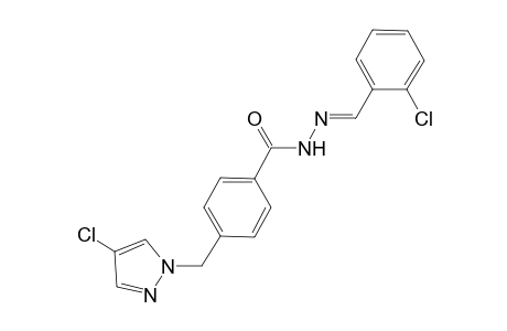 N'-[(E)-(2-chlorophenyl)methylidene]-4-[(4-chloro-1H-pyrazol-1-yl)methyl]benzohydrazide