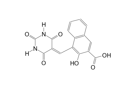 3-hydroxy-4-[(2,4,6-trioxotetrahydro-5(2H)-pyrimidinylidene)methyl]-2-naphthoic acid