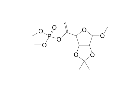 Methyl 6-deoxy-2,3-O-isopropylidene-5-O-dimethoxyphosphinyl-.alpha.,D-lyxohex-5-enofuranoside