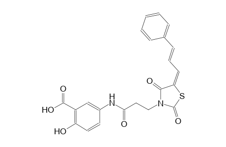 benzoic acid, 5-[[3-[(5E)-2,4-dioxo-5-[(2E)-3-phenyl-2-propenylidene]thiazolidinyl]-1-oxopropyl]amino]-2-hydroxy-