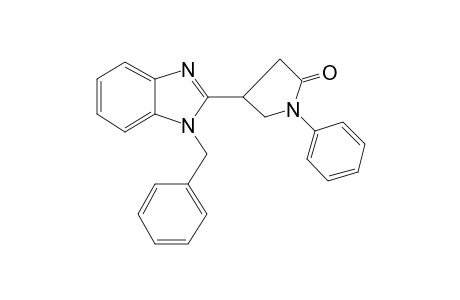 2-Pyrrolidinone, 1-phenyl-4-[1-(phenylmethyl)-1H-1,3-benzimidazol-2-yl]-