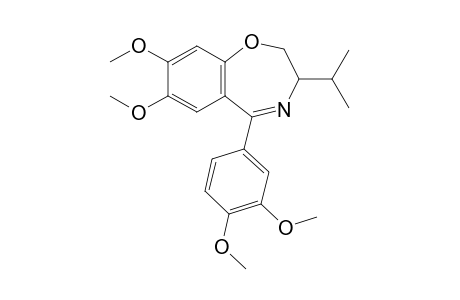 2,3-dihydro-7,8-dimethoxy-5-(3,5-dimethoxyphenyl)-3-isopropyl-1,4-benzoaxazepine