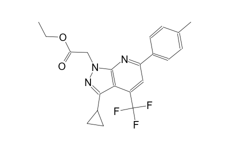 1H-pyrazolo[3,4-b]pyridine-1-acetic acid, 3-cyclopropyl-6-(4-methylphenyl)-4-(trifluoromethyl)-, ethyl ester