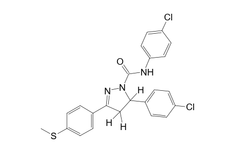 4'-chloro-5-(p-chlorophenyl)-3-[p-(methylthio)phenyl]-2-pyrazoline-1-carboxanilide