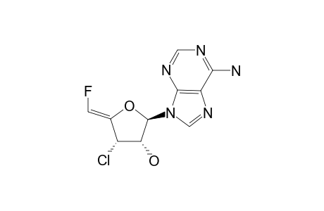 (Z)-9-(3-Chloro-3,5-dideoxy-5-fluoro-.beta.D-erythro-pent-4-enofuranosyl)adenine
