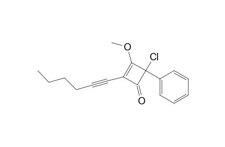 4-Chloro-2-(1-hexynyl)-3-methoxy-4-phenyl-2-cyclobuten-1-one