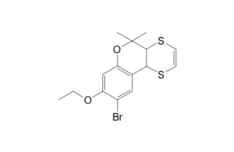 2,3-Dihydro-5,5-dimethyl-8-ethoxy-9-bromo-5H-benzo[b]pyrano[3,4-b][1,4]dithiin