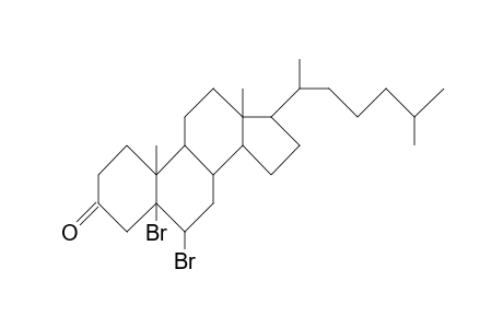 5a,6b-Dibromo-cholestan-3-one