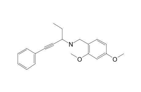 N-(2,4-Dimethoxybenzyl)-1-phenylpent-1-yn-3-amine