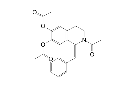 1,2,3,4-Tetrahydroisoquinolin-6,7-diol, 1-phenylmethylene-, 2,6,7-triacetate