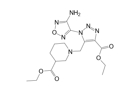 1-[3-(4-Amino-furazan-3-yl)-5-ethoxycarbonyl-3H-[1,2,3]triazol-4-ylmethyl]-piperidine-3-carboxylic acid ethyl ester