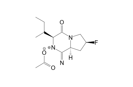 (3S,7S)-7-FLUORO-1-IMINO-3-[(1S)-1-METHYLPROPYL]-HEXAHYDRO-PYRROLO-[1,2-A]-PYRAZIN-4(1H)-ONE-ACETIC-ACID-SALT