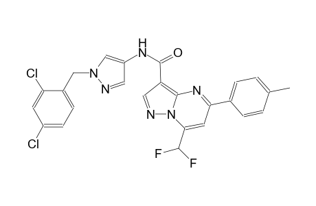 N-[1-(2,4-dichlorobenzyl)-1H-pyrazol-4-yl]-7-(difluoromethyl)-5-(4-methylphenyl)pyrazolo[1,5-a]pyrimidine-3-carboxamide